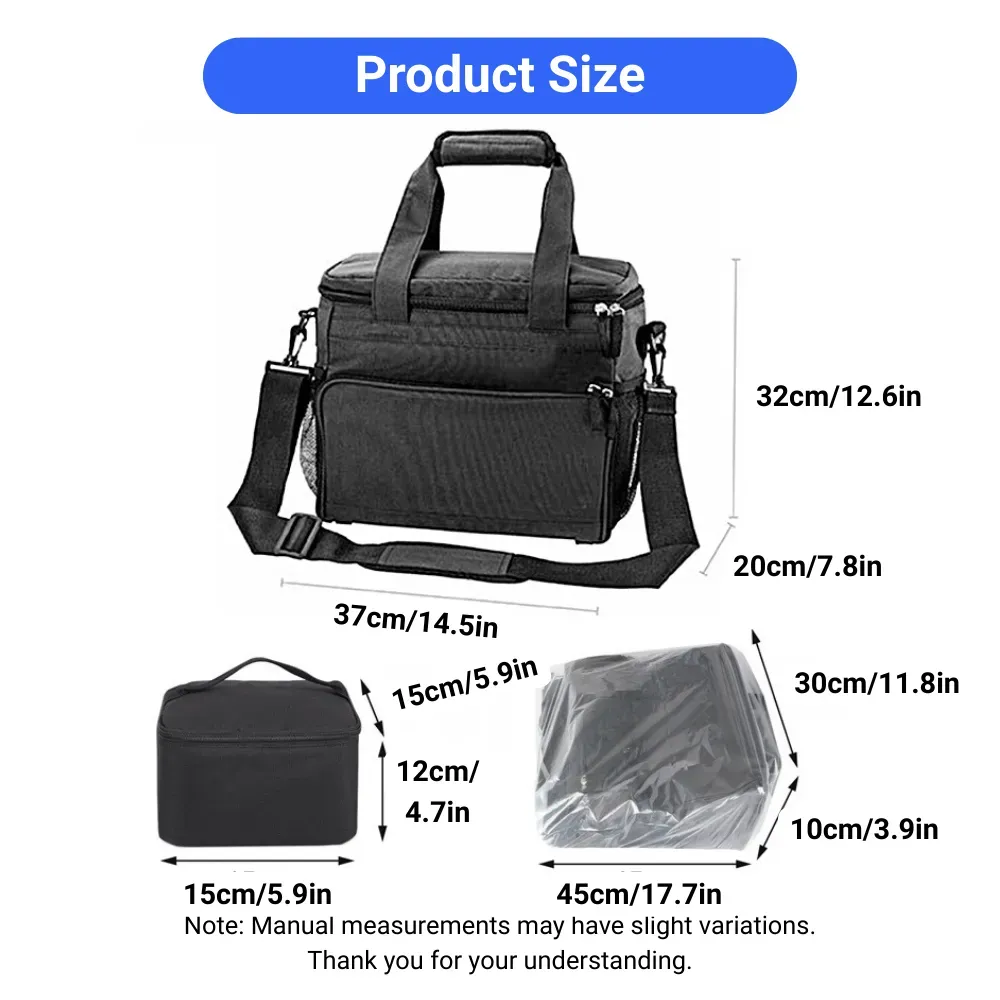 Pet travel bag size and capacity for dog and cat food transport