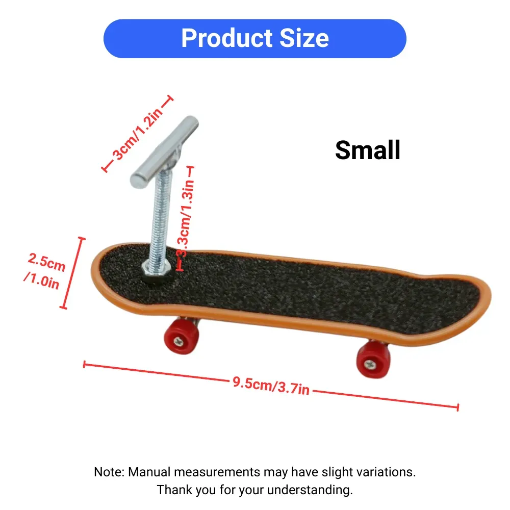 Size diagram of parrot training scooter skateboard toy for small to medium birds