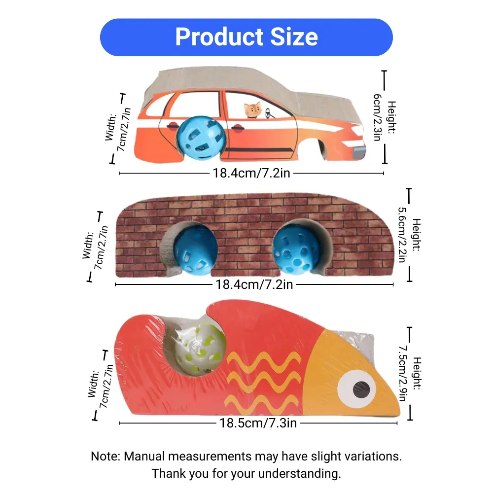 cardboard cat scratcher size and dimensions