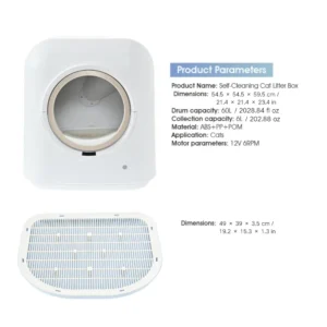 10003 Close-up of control panel and UV sterilizer function on smart cat litter box