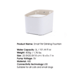 10004 Dimensions of wholesale automatic pet water fountain – cat and dog drinking dispenser