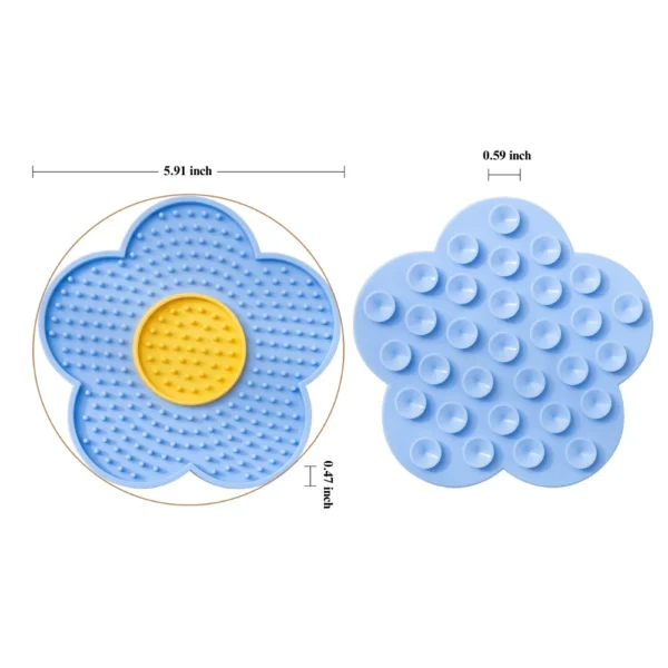 10004 Dimensions of sunflower silicone pet lick mat feeding tray for dogs and cats