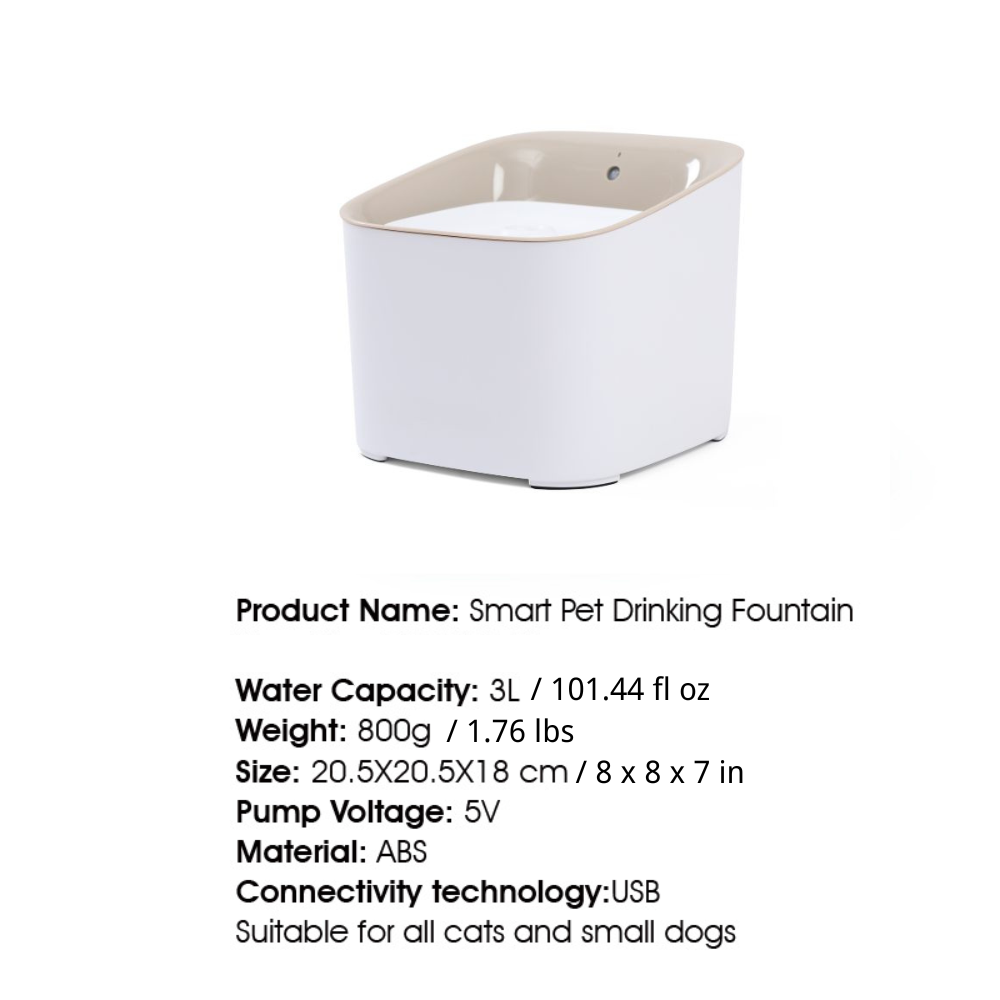 Dimensions of wholesale automatic pet water fountain – cat and dog drinking dispenser