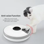 Programmable 6-meal timed automatic pet feeder showing portion control and feeding schedule
