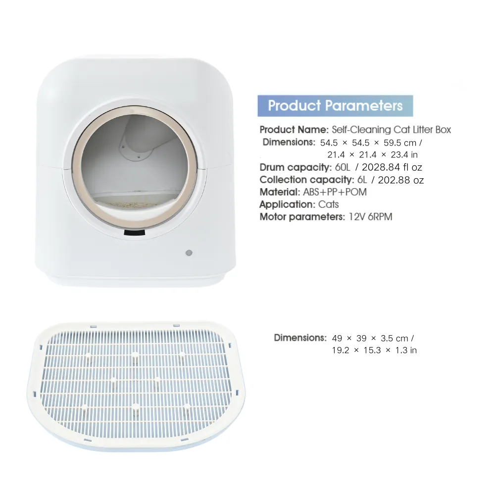 Dimensions of smart self-cleaning cat litter box with UV sterilizer – wholesale pet supply