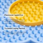10013 Close-up of textured sunflower silicone lick mat surface for slow feeding