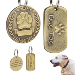 Custom pet ID tags – engraved name tags and personalized accessories