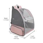 10001 Size comparison chart of large capacity transparent pet backpack for cats and dogs