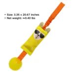 10001 Size chart of durable Oxford TPR squeaky dog tug toy for retail display