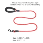 10001 Size chart of wholesale nylon dog leash – available in multiple lengths for small to large dogs
