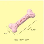 10001 Size comparison chart of bone-shaped TPR dog chew toy for small dogs, wholesale pet supply