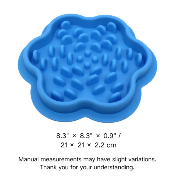 10001 Dimensions of anti-choking silicone pet slow feeder bowl for cats and dogs