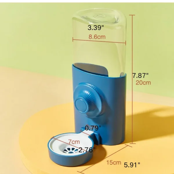 10001 Size guide for small animal hanging water bottle with round head design