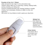 10001 Close-up of durable 2-in-1 dog whistle clicker, factory direct wholesale pet training tool