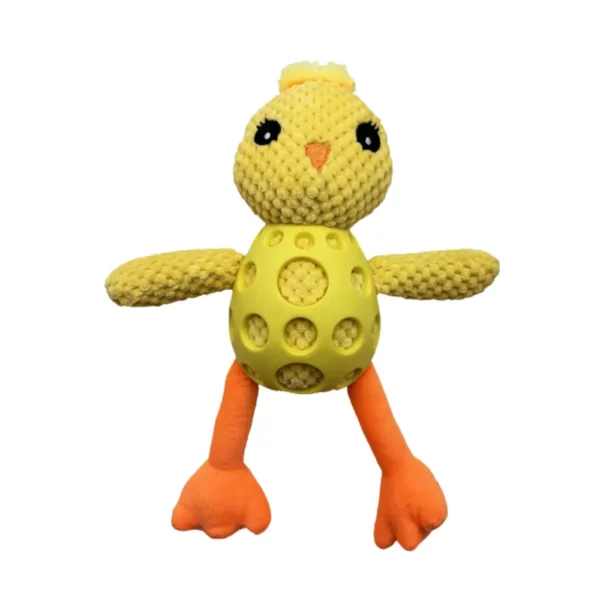 Durable grid PU chicken squeaky dog chew toy wholesale