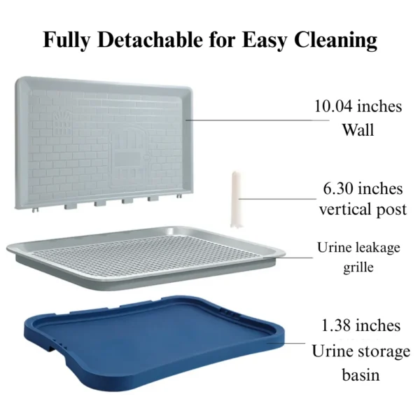 10001 Large Indoor Dog Potty Tray with Wall Guard Size Dimensions
