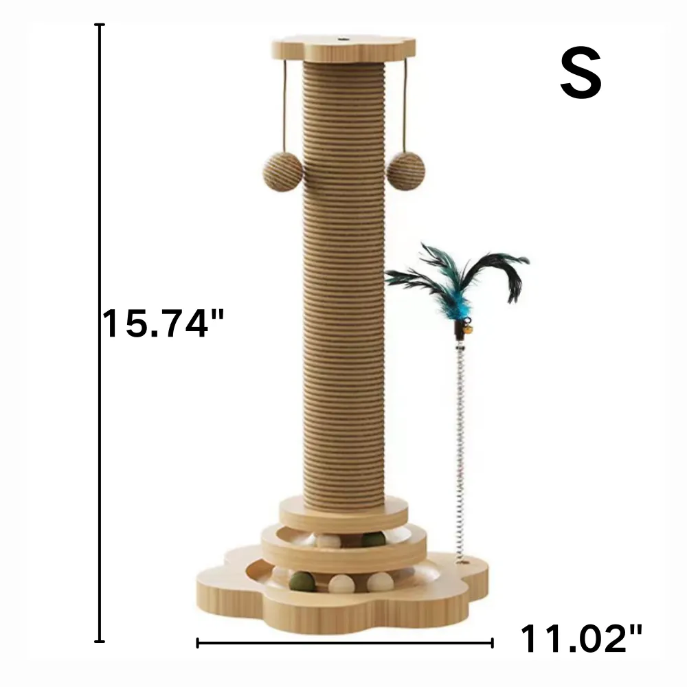 Size S guide for cat climbing and scratching post tower