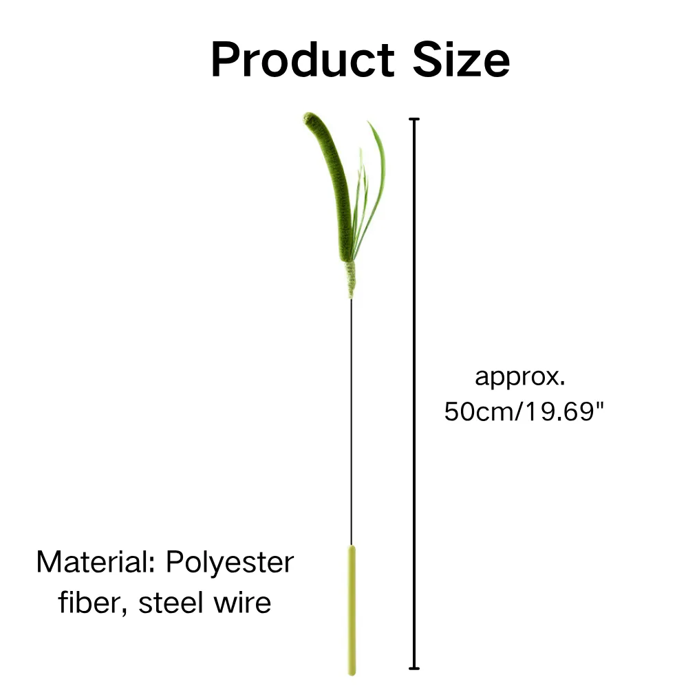 Size Reference Chart for Flexible Grass Tail Cat Toy