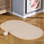 10002 Cat Playing on Sisal Floor Scratching Pad in Home or Pet Shop Setting