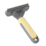 10002 Yellow pet deshedding comb for cats, wholesale grooming tool