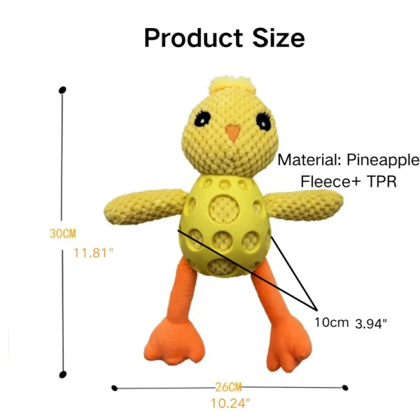 10002 Grid PU chicken squeaky dog chew toy dimensions for wholesale buyers