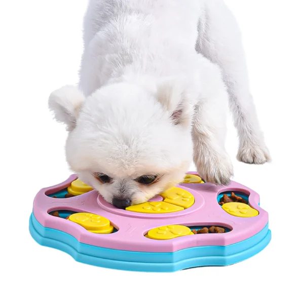 10002 Interactive dog toy dispensing treats to promote slower eating and enrichment