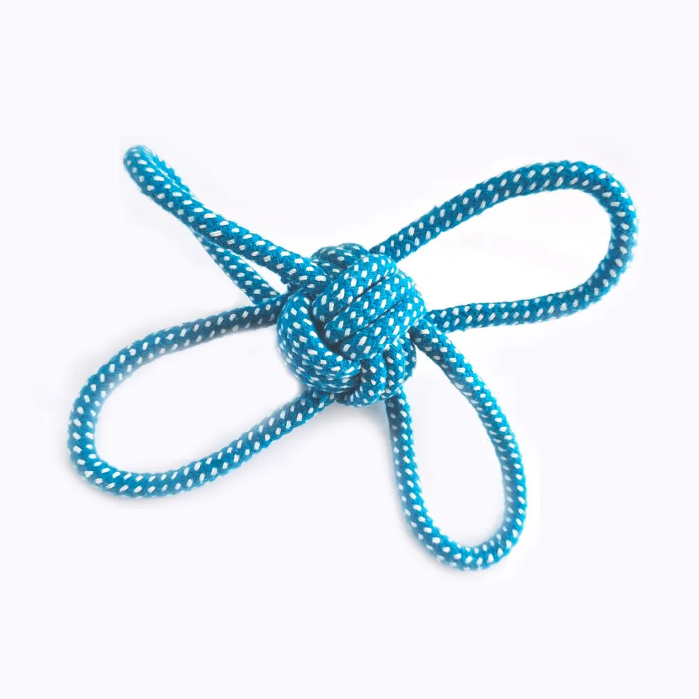 Braided rope ball dog toy durable chew training toy for wholesale pet supply