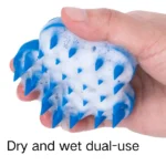 10002 Flower-shaped silicone brush removing loose fur and dirt during bath