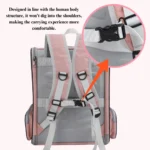 10003 Close-up of breathable mesh design on transparent pet backpack