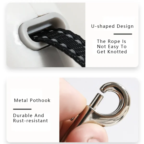 10003 Retractable leash locking button for easy control