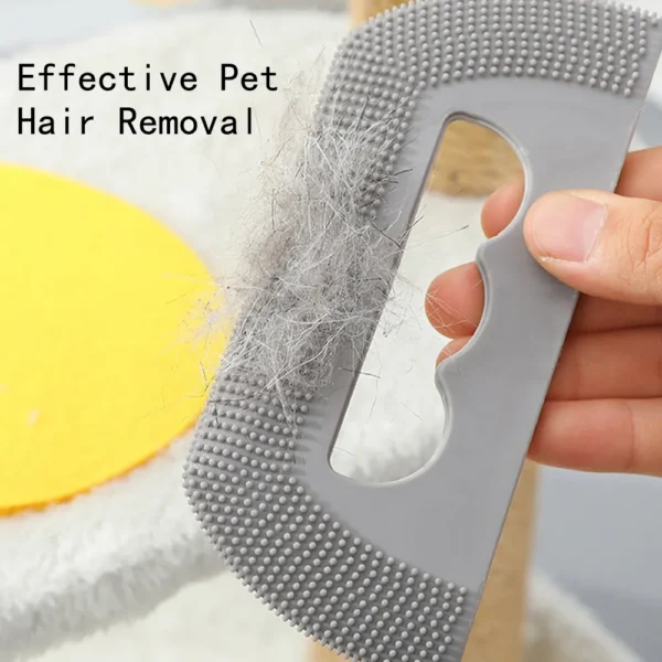 10003 Grey Soft TPR Mini Pet Hair Remover Cleaning Pet Fur from Clothes