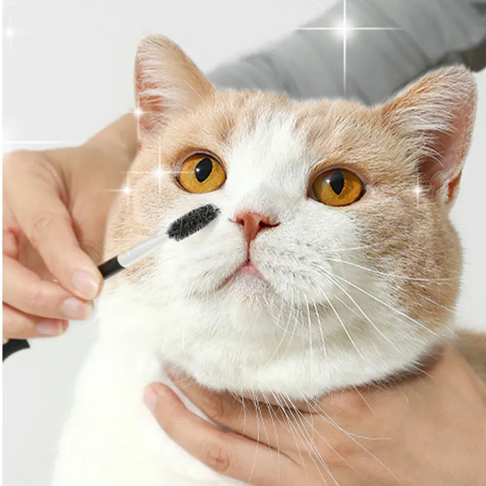 Double-sided metal pet tear stain remover comb for dogs and cats