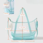 10004 Size chart of foldable transparent nylon mesh pet carrier bag for cats and small dogs