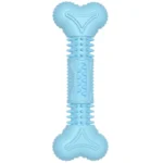 10004 Bone-shaped TPR dog chew toy in blue color for small dogs wholesale