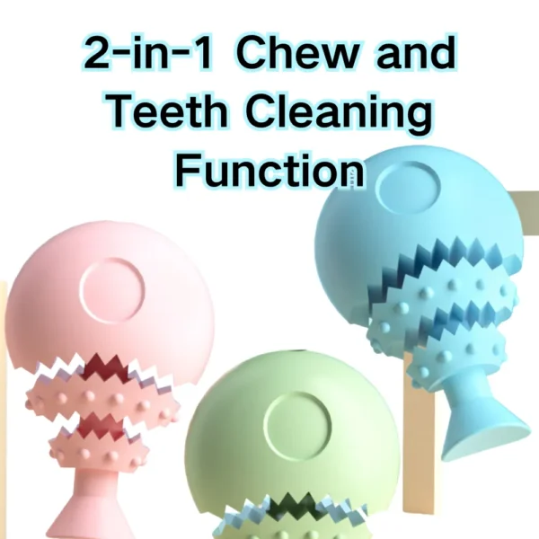 10004 Close-up of textured fish bone dog chew toy showing raised grooves for dental cleaning