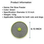 10004 Dog licking mat with suction cups – product size chart and dimensions