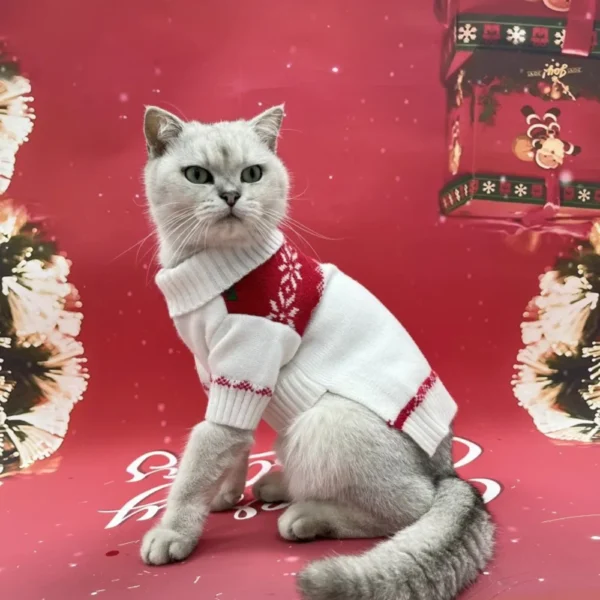cute Christmas Cat sweater white cute Christmas Cat sweater white