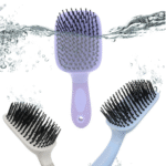 10004 Horse being groomed using multi-function grooming brush in stable setting