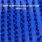 10004 Close-up of soft silicone bristles and water outlet on grooming glove – safe for sensitive pet skin