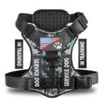 10004 Reflective camouflage tactical dog vest harness with handle in military style pattern