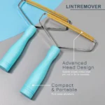 10004 Close-up view of the pet hair remover handle and cleaning surface