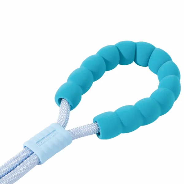 10004 Close-up of durable nylon straps and strong metal clips on dual dog leash