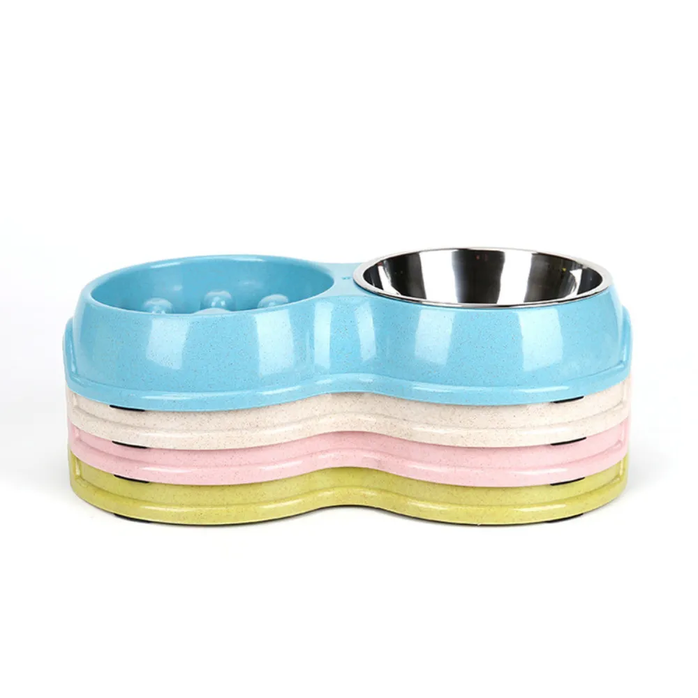 Eco-friendly wheat straw pet bowl with detachable design and non-slip base – wholesale supply