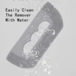 10004 Pet Owner Using Grey TPR Mini Pet Hair Remover on Sofa Fabric