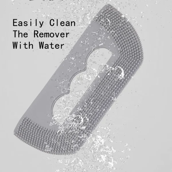 10004 Pet Owner Using Grey TPR Mini Pet Hair Remover on Sofa Fabric