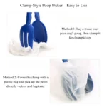 10005 One-hand operation of dog poop scooper for hygienic clean-up