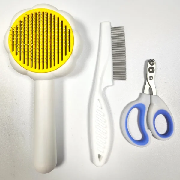 10005 white grooming kit comb brush nail clipper for wholesale