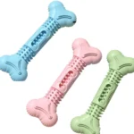 10005 Bone-shaped TPR dog chew toy for small dogs wholesale, durable teething toy in assorted colors