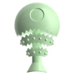 10005 Green fish bone-shaped TPR dog chew toy for small dogs