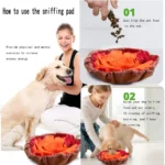 10005 Pet snuffle mat in home environment – interactive feeding toy for dogs and cats